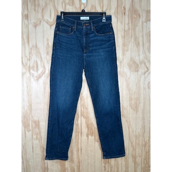 LOFT The Slim High Rise Dark Wash Ankle Jeans Women Size 4/27 Classic Stretch - Picture 7 of 7